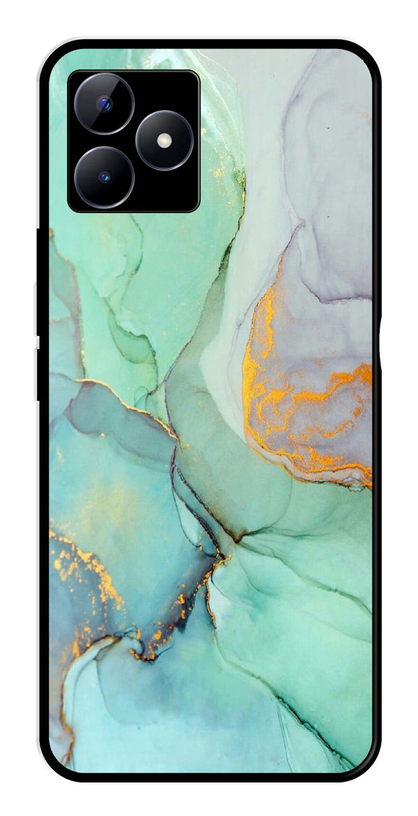 Marble Design Metal Mobile Case for Realme C53   (Design No -46)