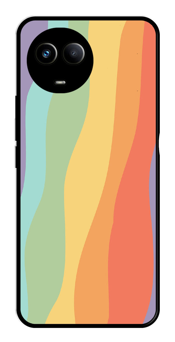 Muted Rainbow Metal Mobile Case for Realme 11 5G   (Design No -02)