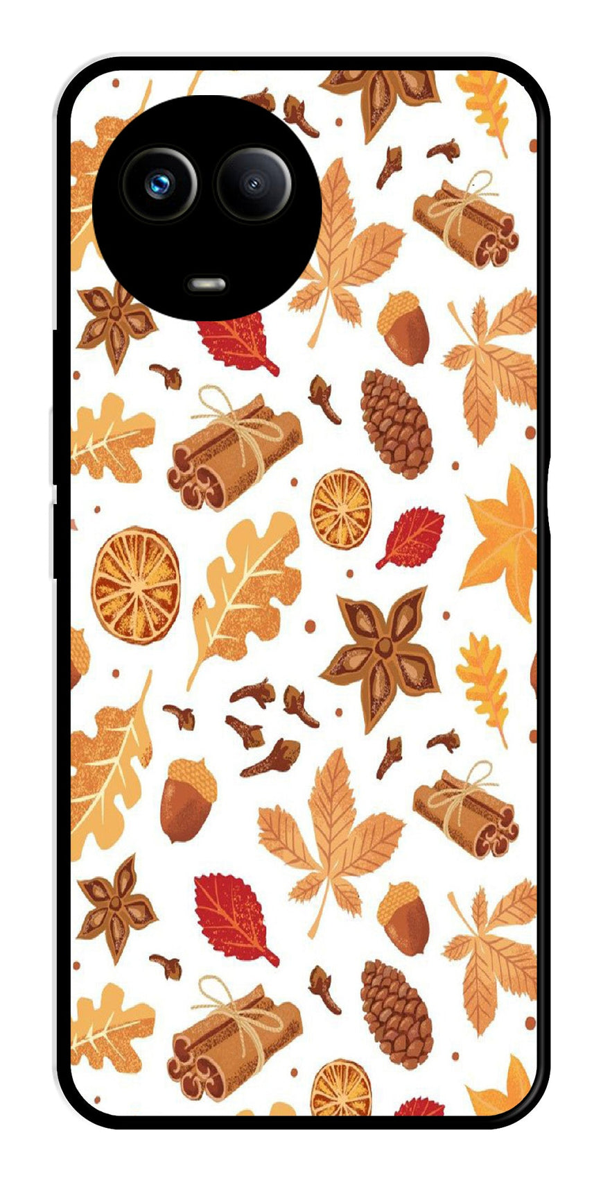 Autumn Leaf Metal Mobile Case for Realme 11 5G   (Design No -19)
