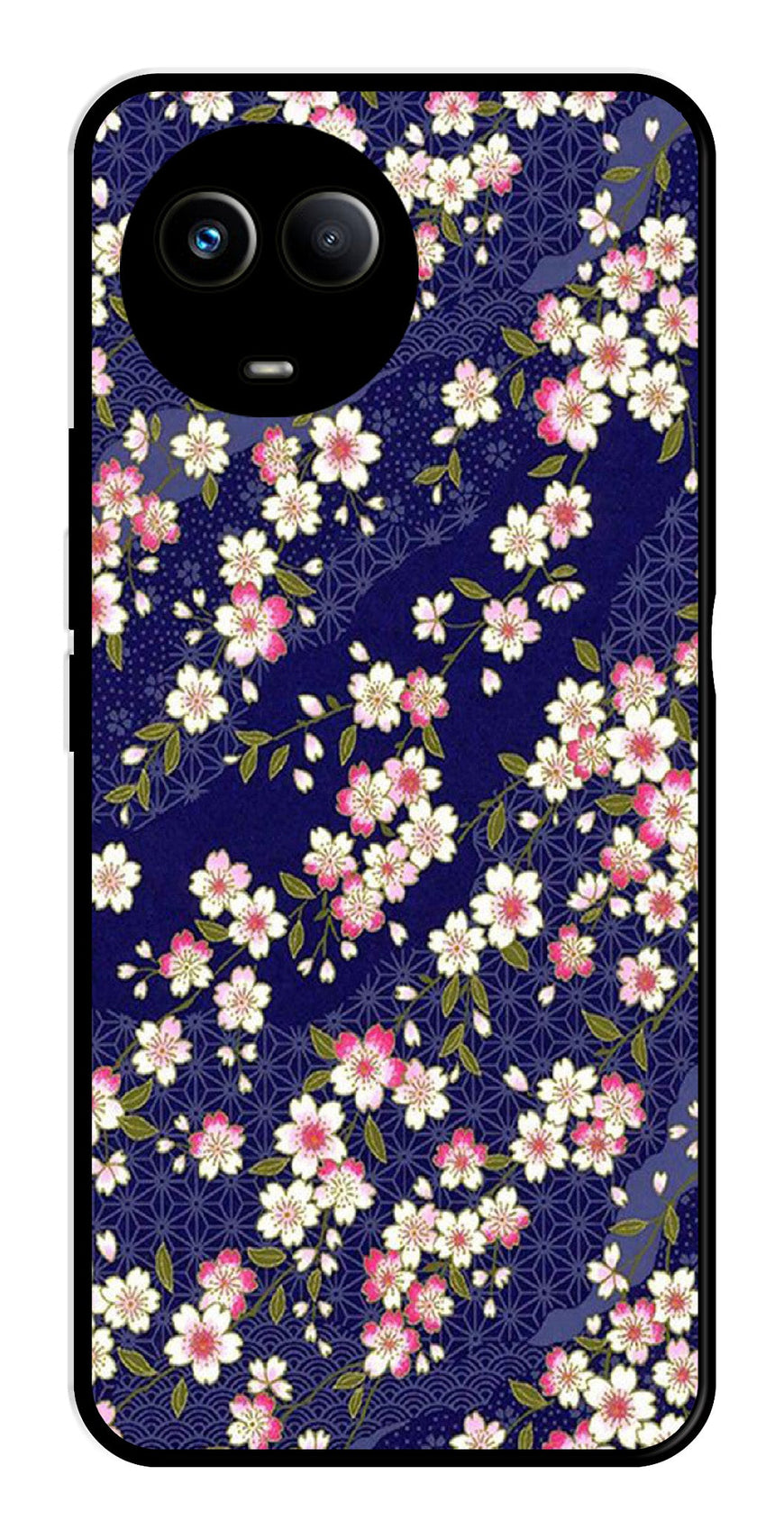 Flower Design Metal Mobile Case for Realme 11 5G   (Design No -25)