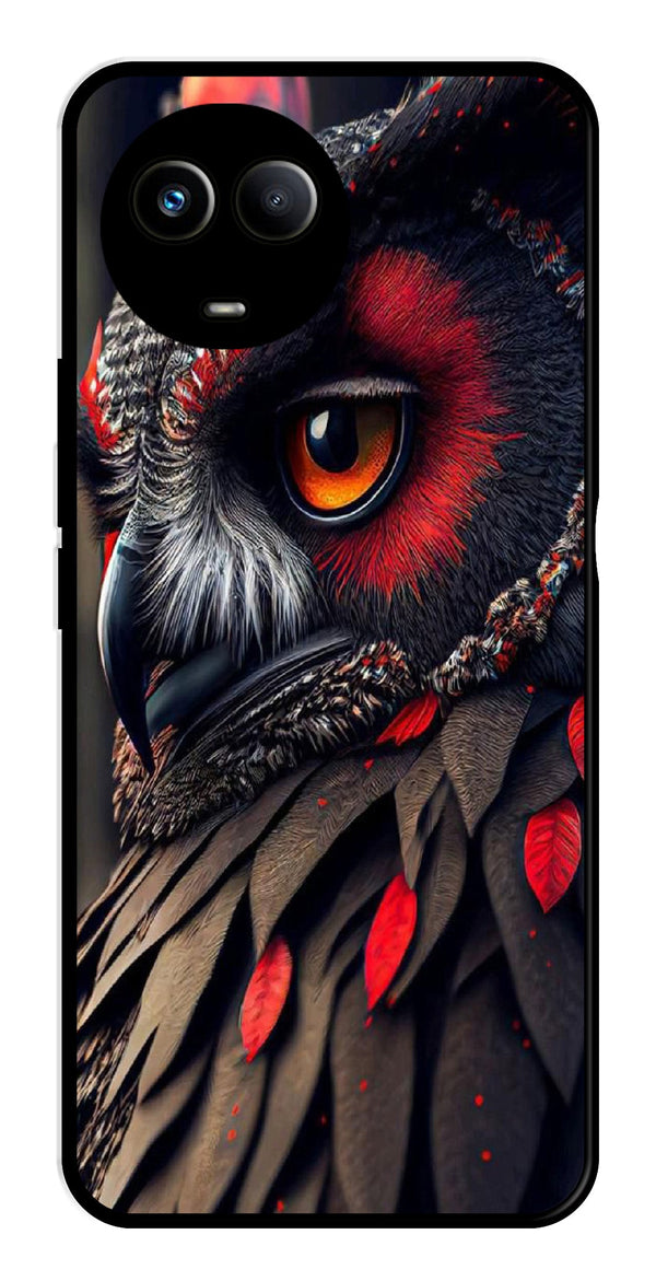 Owl Design Metal Mobile Case for Realme 11 5G   (Design No -26)