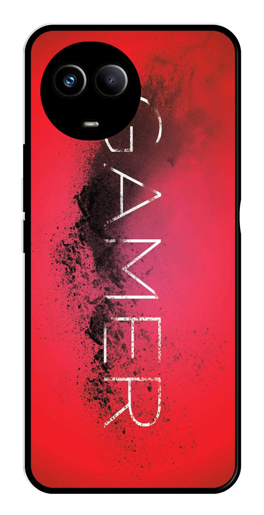 Gamer Pattern Metal Mobile Case for Realme 11 5G   (Design No -41)