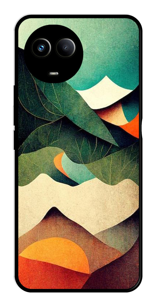 MultiColor Pattern Metal Mobile Case for Realme 11 5G   (Design No -43)