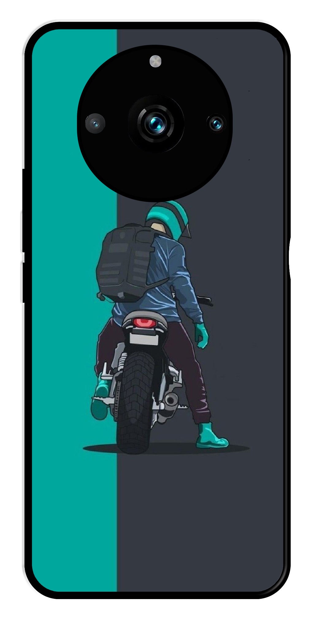 Bike Lover Metal Mobile Case for Realme 11 pro 5G   (Design No -05)