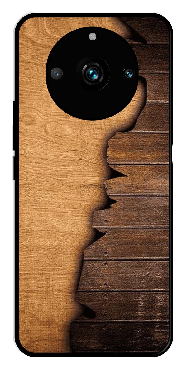 Wooden Design Metal Mobile Case for Realme 11 pro 5G   (Design No -13)