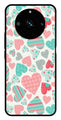 Hearts Pattern Metal Mobile Case for Realme 11 pro 5G   (Design No -22)