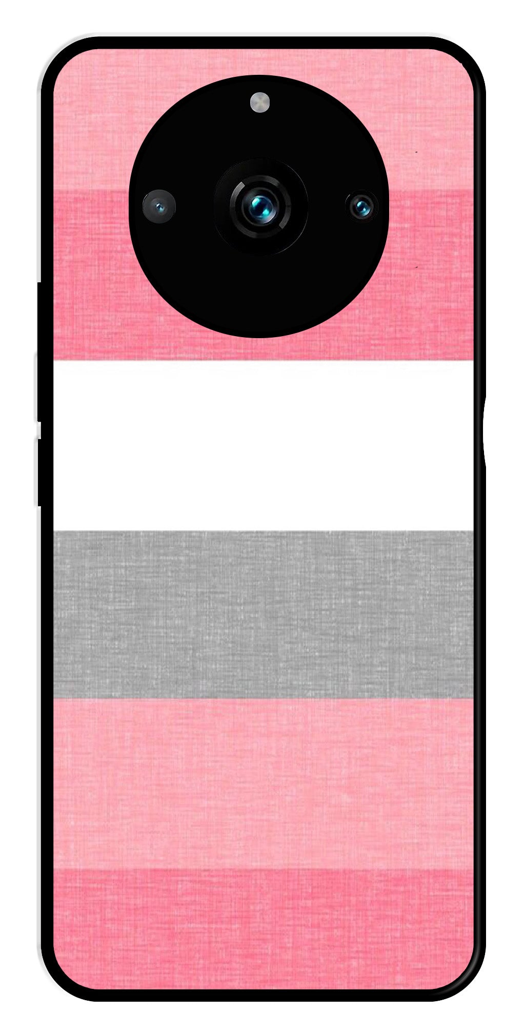 Pink Pattern Metal Mobile Case for Realme 11 pro 5G   (Design No -23)