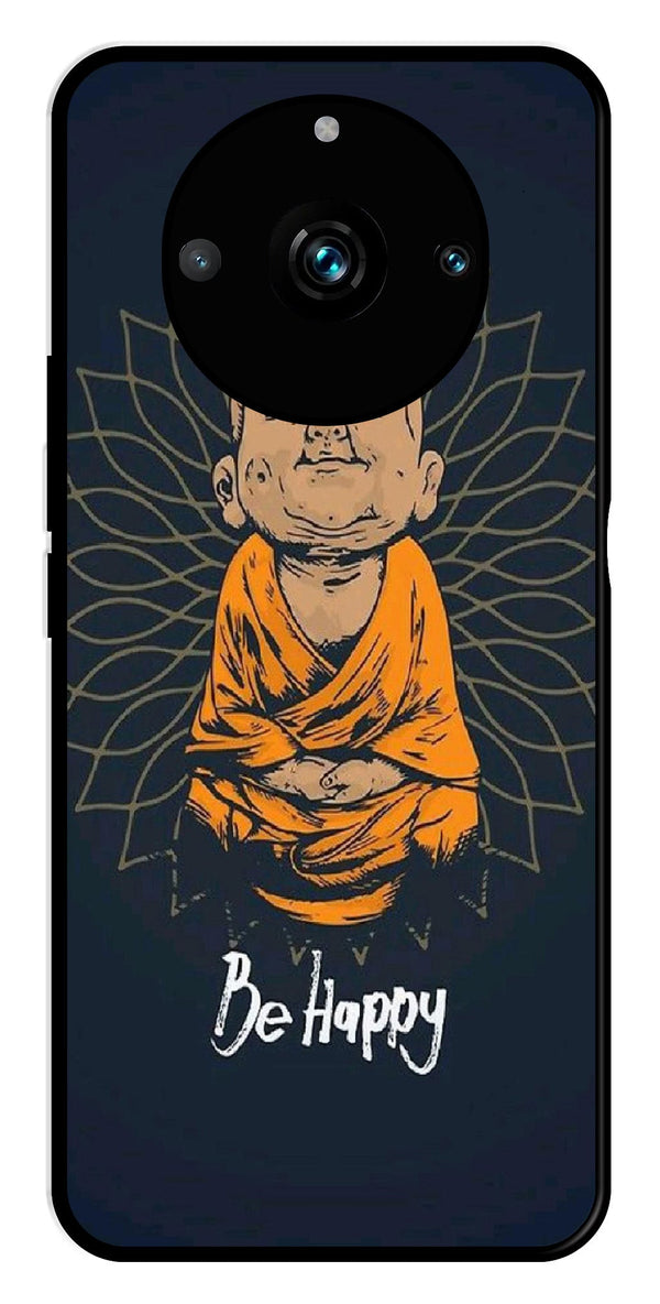 Be Happy Metal Mobile Case for Realme 11 pro 5G   (Design No -27)