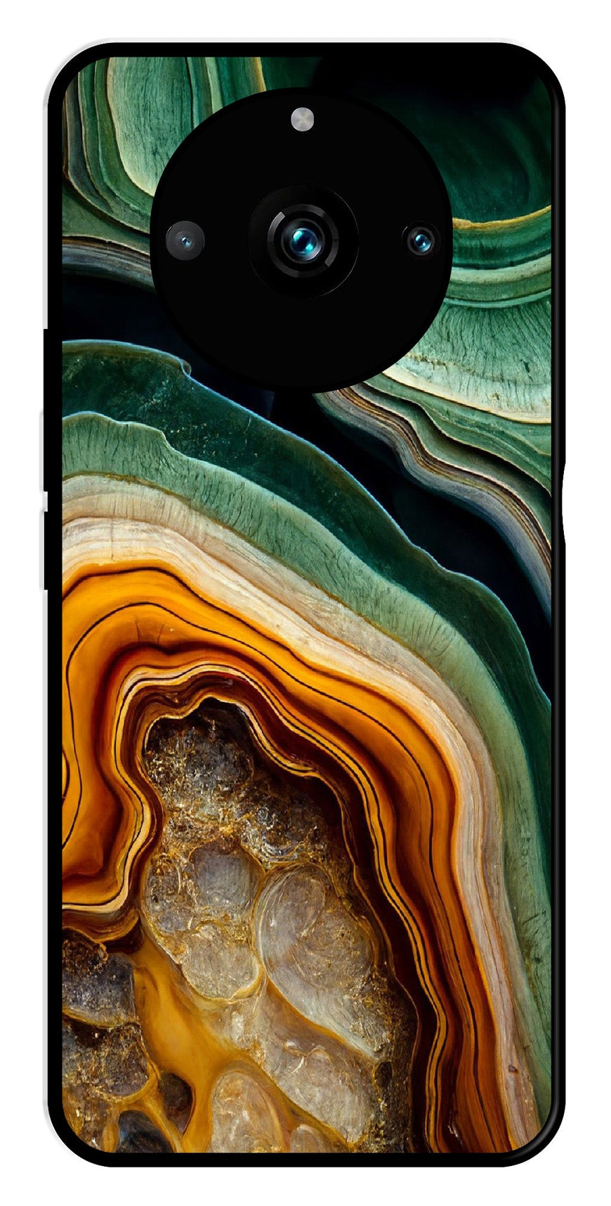Marble Design Metal Mobile Case for Realme 11 pro 5G   (Design No -28)