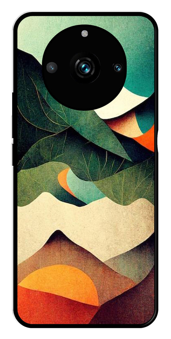 MultiColor Pattern Metal Mobile Case for Realme 11 pro 5G   (Design No -43)