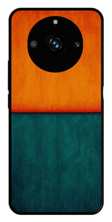 Orange Green Pattern Metal Mobile Case for Realme 11 pro 5G