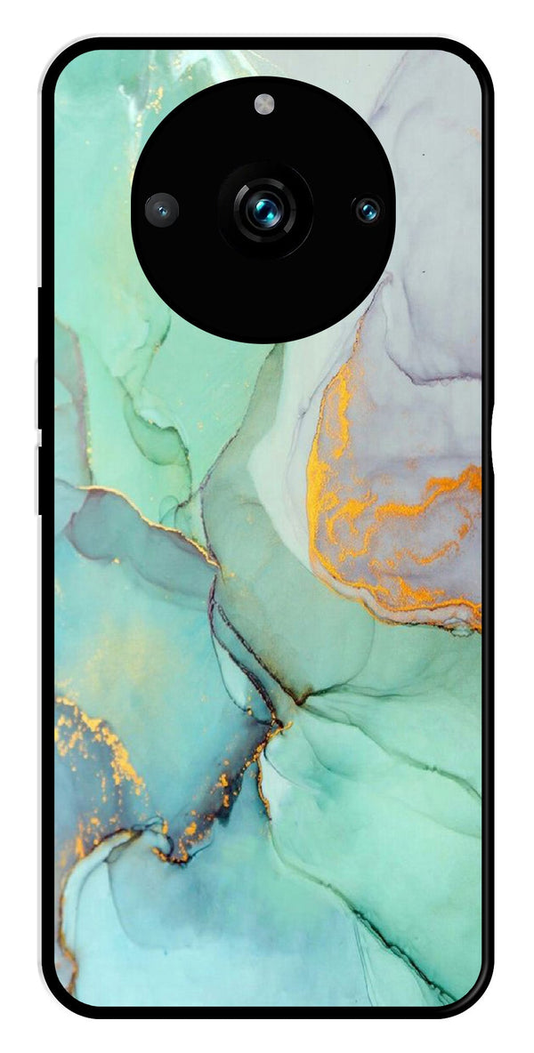 Marble Design Metal Mobile Case for Realme 11 pro 5G   (Design No -46)