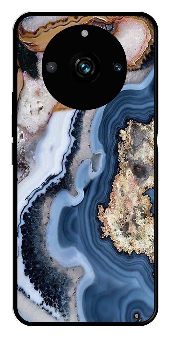 Marble Design Metal Mobile Case for Realme 11 pro 5G   (Design No -53)