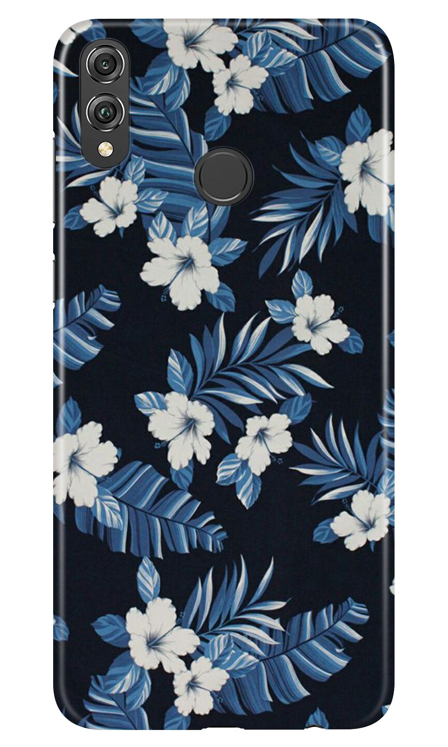 White flowers Blue Background2 Case for Realme 3