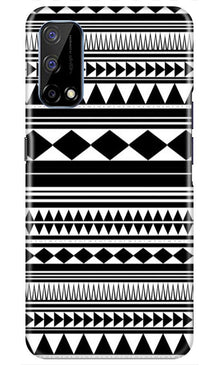 Black white Pattern Mobile Back Case for Realme Narzo 30 Pro (Design - 5)
