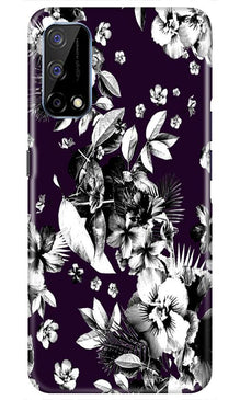 white flowers Mobile Back Case for Realme Narzo 30 Pro (Design - 7)