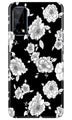 White flowers Black Background Case for Realme Narzo 30 Pro