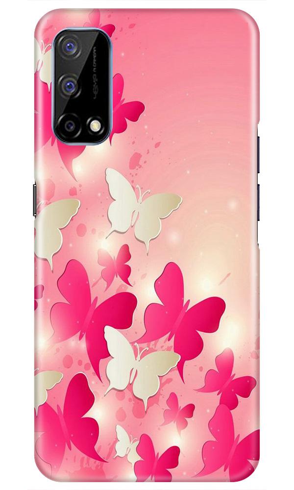 White Pick Butterflies Case for Realme Narzo 30 Pro