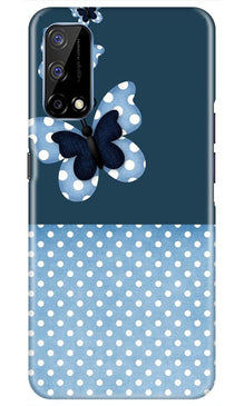 White dots Butterfly Mobile Back Case for Realme Narzo 30 Pro (Design - 31)
