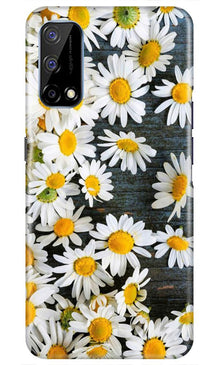 White flowers2 Mobile Back Case for Realme Narzo 30 Pro (Design - 62)