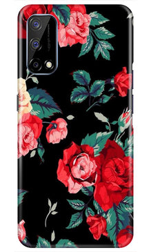 Red Rose2 Mobile Back Case for Realme Narzo 30 Pro (Design - 81)
