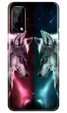 Wolf fight Mobile Back Case for Realme Narzo 30 Pro (Design - 221)