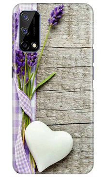 White Heart Mobile Back Case for Realme Narzo 30 Pro (Design - 298)