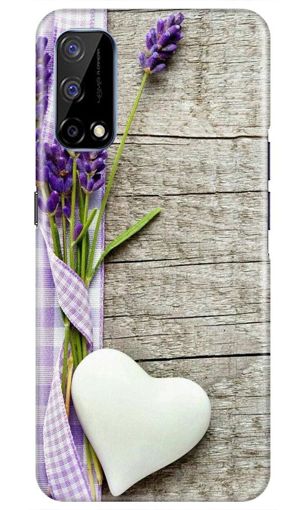 White Heart Case for Realme Narzo 30 Pro (Design No. 298)