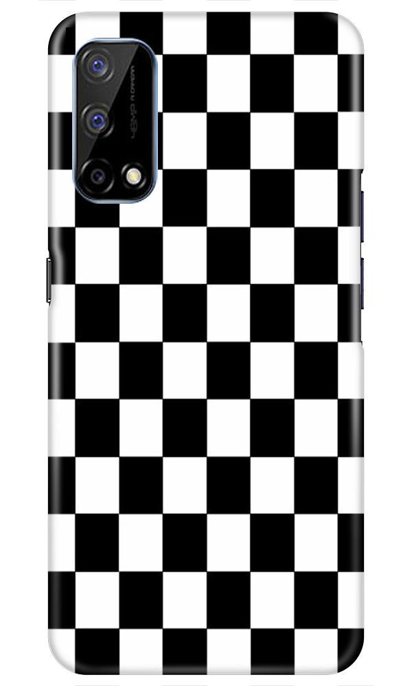 Black White Boxes Mobile Back Case for Realme Narzo 30 Pro (Design - 372)