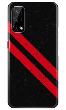 Black Red Pattern Mobile Back Case for Realme Narzo 30 Pro (Design - 373)