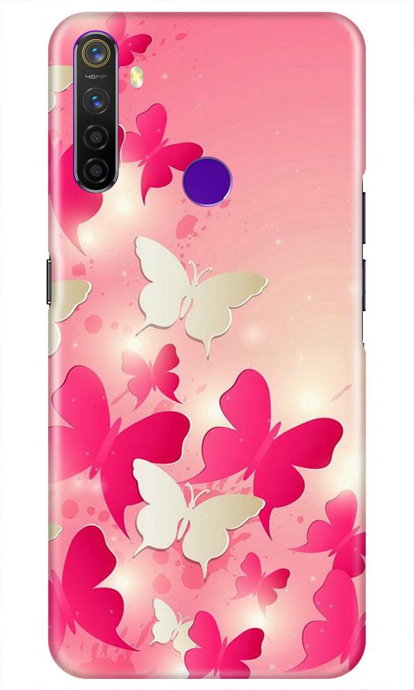 White Pick Butterflies Case for Realme 5i