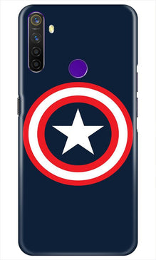 Captain America Mobile Back Case for Realme 5i (Design - 42)