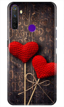 Red Hearts Mobile Back Case for Realme 5i (Design - 80)