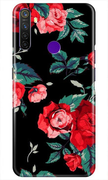 Red Rose2 Mobile Back Case for Realme 5i (Design - 81)