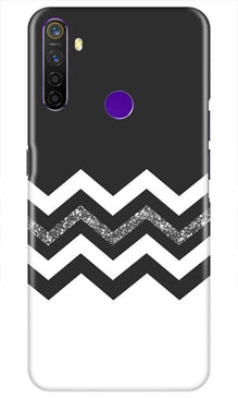 Black white Pattern2Mobile Back Case for Realme 5i (Design - 83)