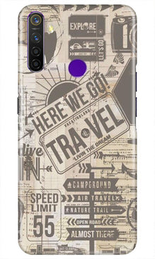 Travel Mobile Back Case for Realme 5i  (Design - 104)