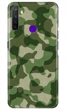 Army Camouflage Mobile Back Case for Realme 5i  (Design - 106)