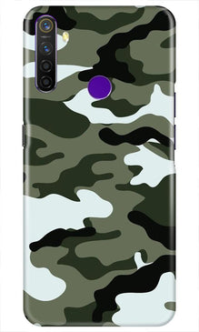 Army Camouflage Mobile Back Case for Realme 5i  (Design - 108)
