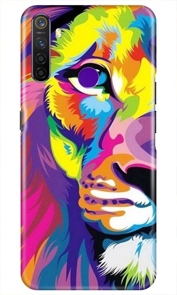 Colorful Lion Case for Realme 5i  (Design - 110)