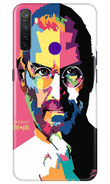Steve Jobs Mobile Back Case for Realme 5i  (Design - 132)