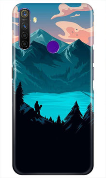 Mountains Mobile Back Case for Realme 5i (Design - 186)