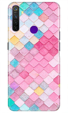 Pink Pattern Mobile Back Case for Realme 5i (Design - 215)