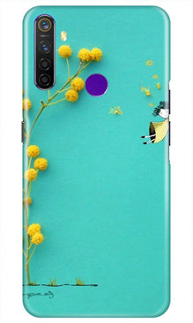 Flowers Girl Mobile Back Case for Realme 5i (Design - 216)
