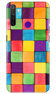 Colorful Square Mobile Back Case for Realme 5i (Design - 218)