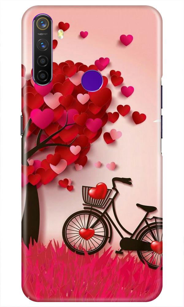 Red Heart Cycle Case for Realme 5i (Design No. 222)