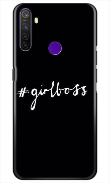 #GirlBoss Mobile Back Case for Realme 5i (Design - 266)