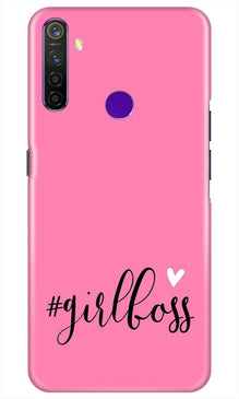 Girl Boss Pink Mobile Back Case for Realme 5i (Design - 269)