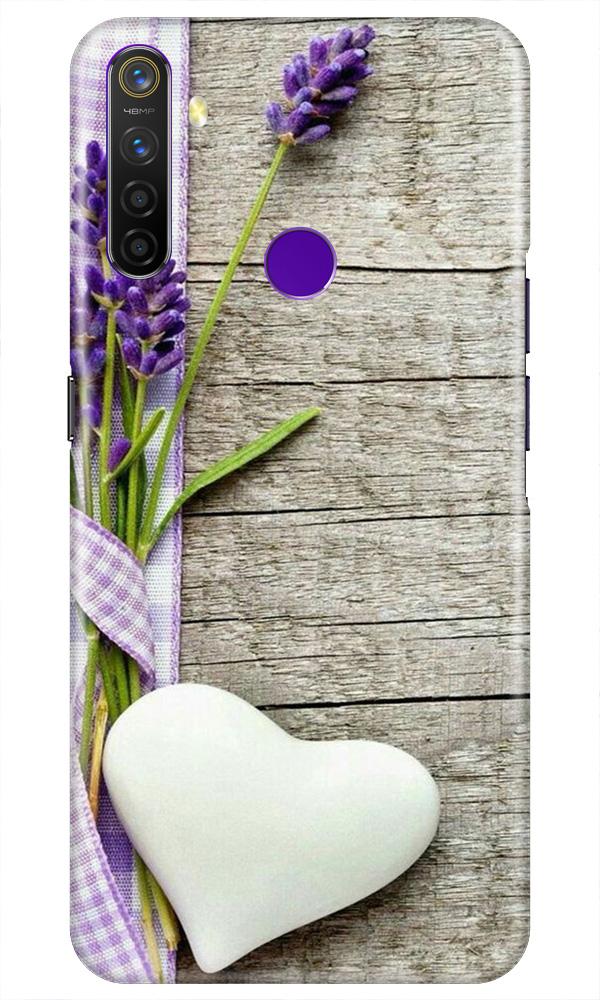 White Heart Case for Realme 5i (Design No. 298)