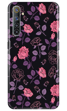 Rose Black Background Mobile Back Case for Realme 6 Pro (Design - 27)