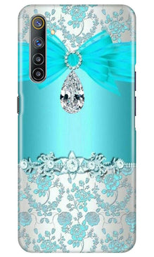 Shinny Blue Background Mobile Back Case for Realme 6 Pro (Design - 32)